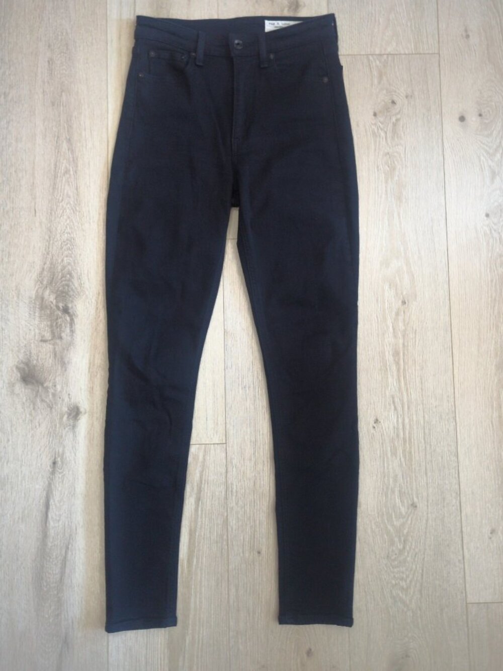 Rag & Bone Nina High Waist Skinny Jeans Black 26